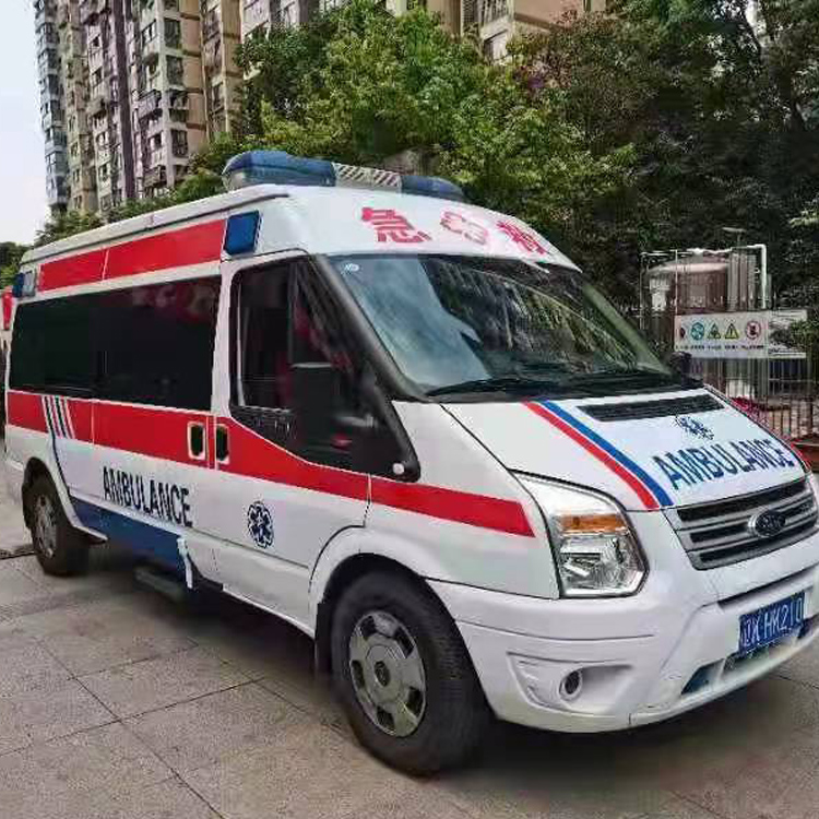 北大镇长途救护车护送病人返乡